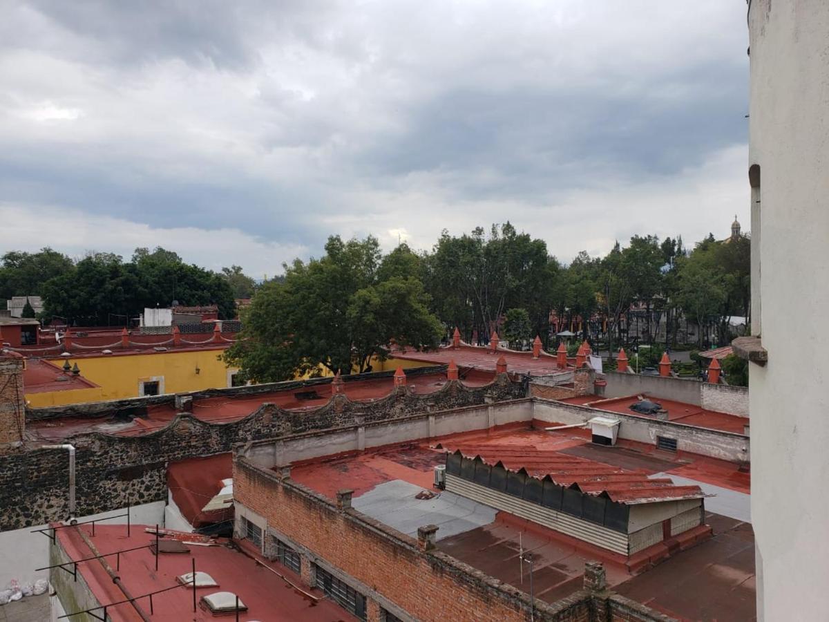 Loft terraza Coyoacán vista plaza kiosco depa 50m2 Appartamento Città del Messico Esterno foto